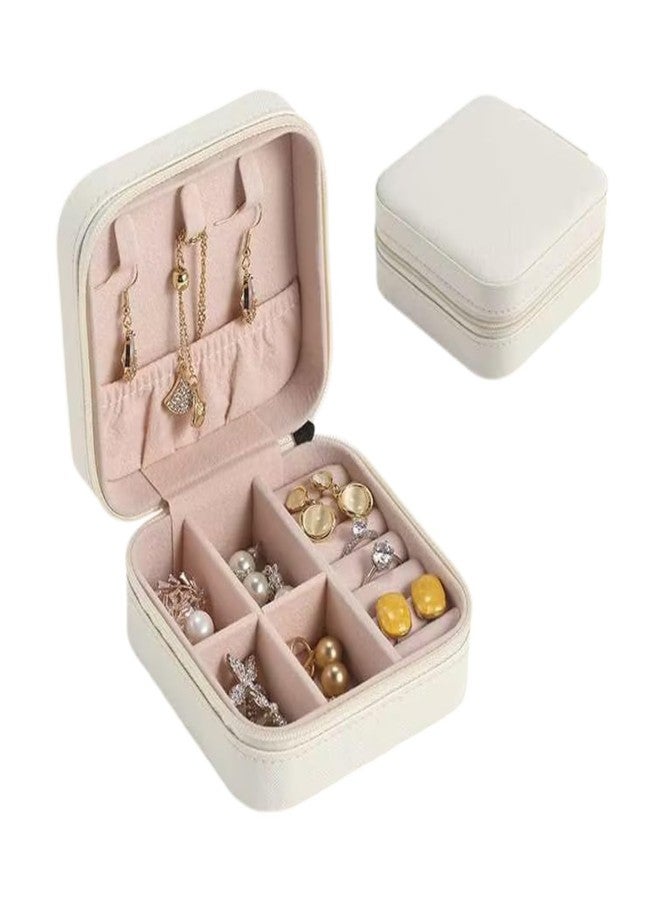 SCIKHEFT Travel Jewelry Case Mini Portable Jewelry Organizer Boxes Small Jewellery Storage Holder for Rings Earrings Necklace Bracelet for Girls Women - Image 1